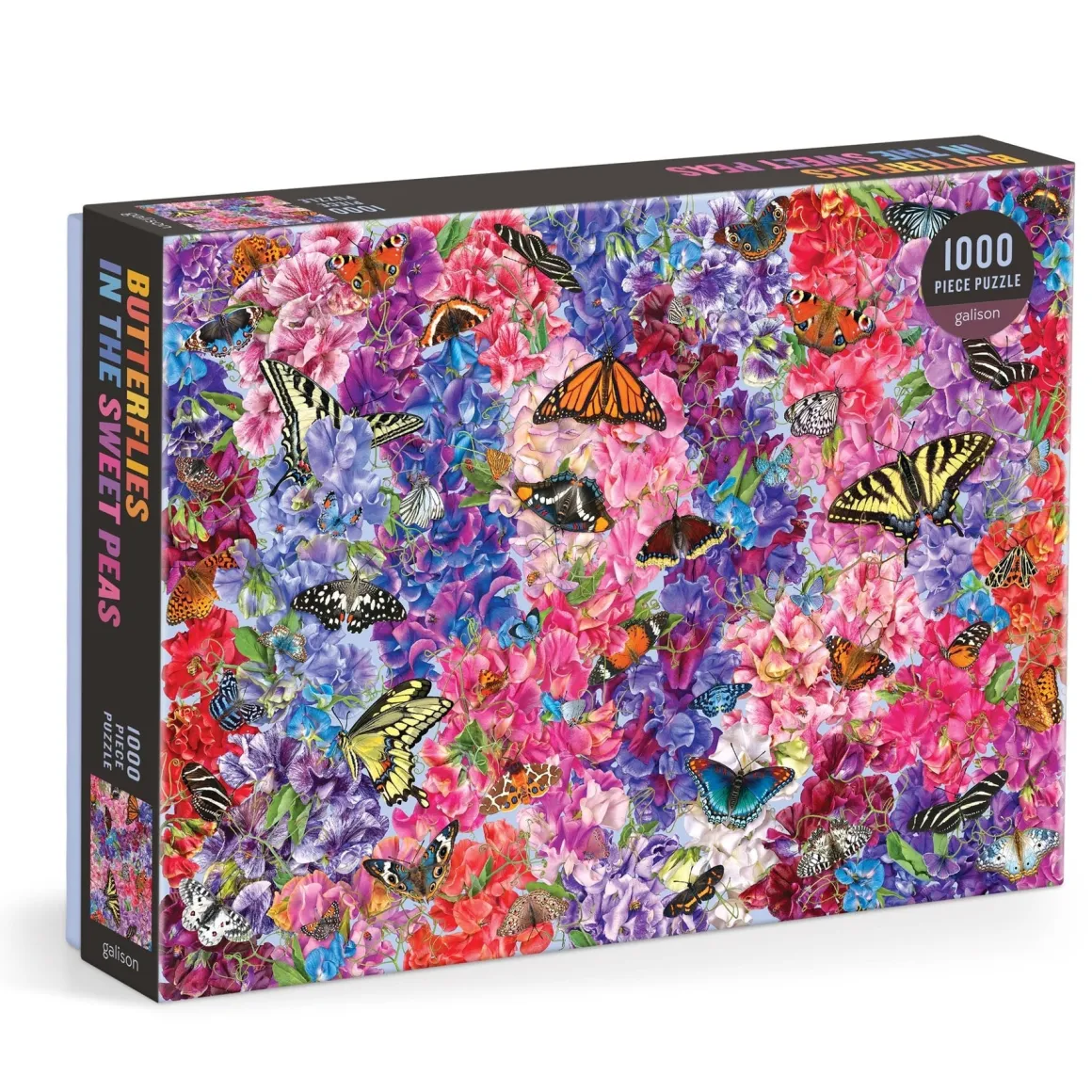 Troy Litten Butterflies In the Sweet Peas 1000 Piece Puzzle