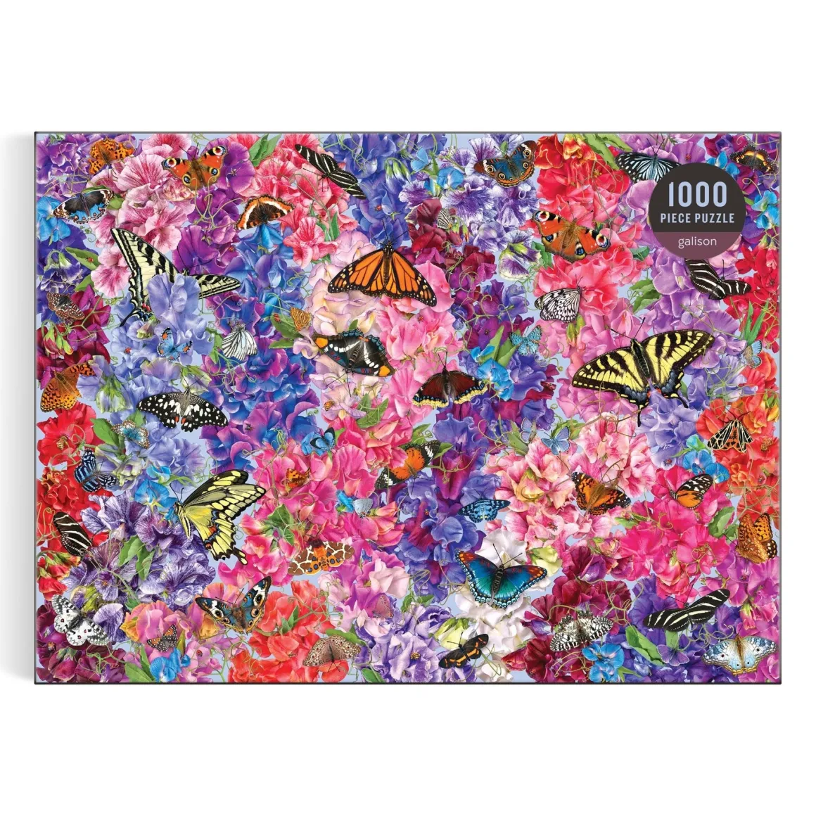Troy Litten Butterflies In the Sweet Peas 1000 Piece Puzzle