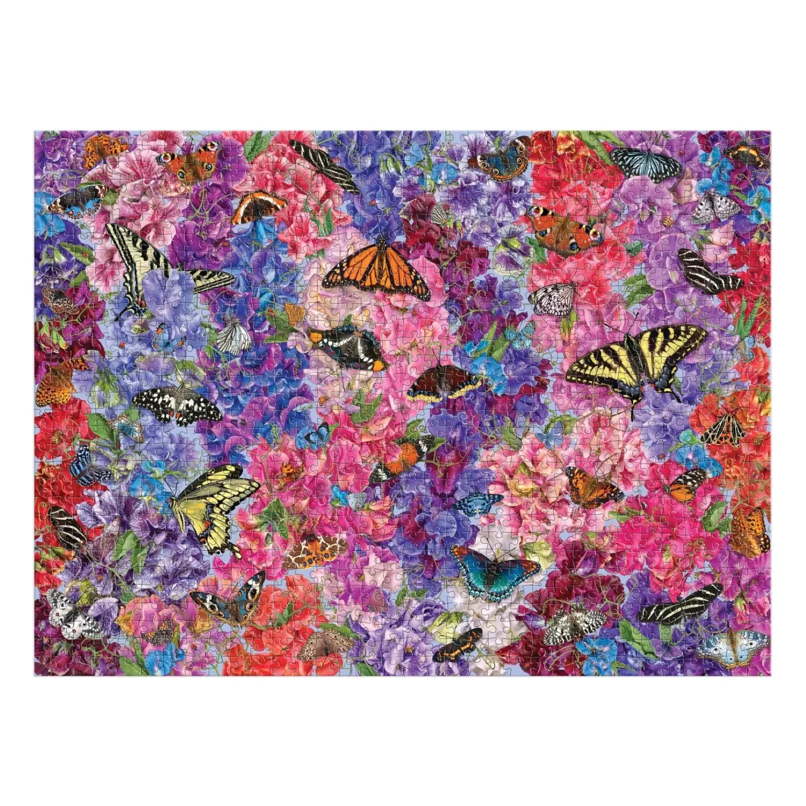 Troy Litten Butterflies In the Sweet Peas 1000 Piece Puzzle