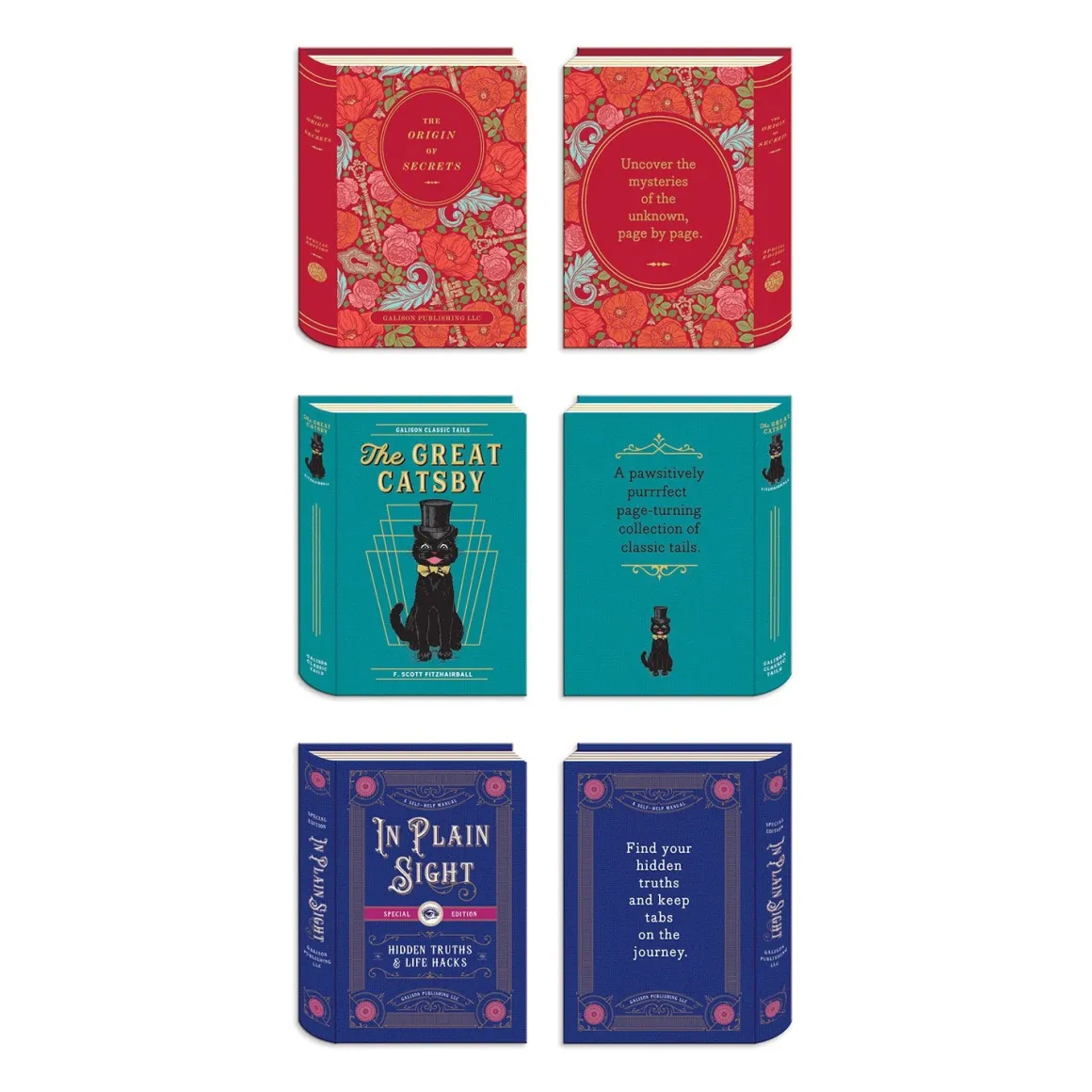 Vintage Books Shaped Magnetic Bookmarks
