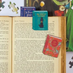 Vintage Books Shaped Magnetic Bookmarks