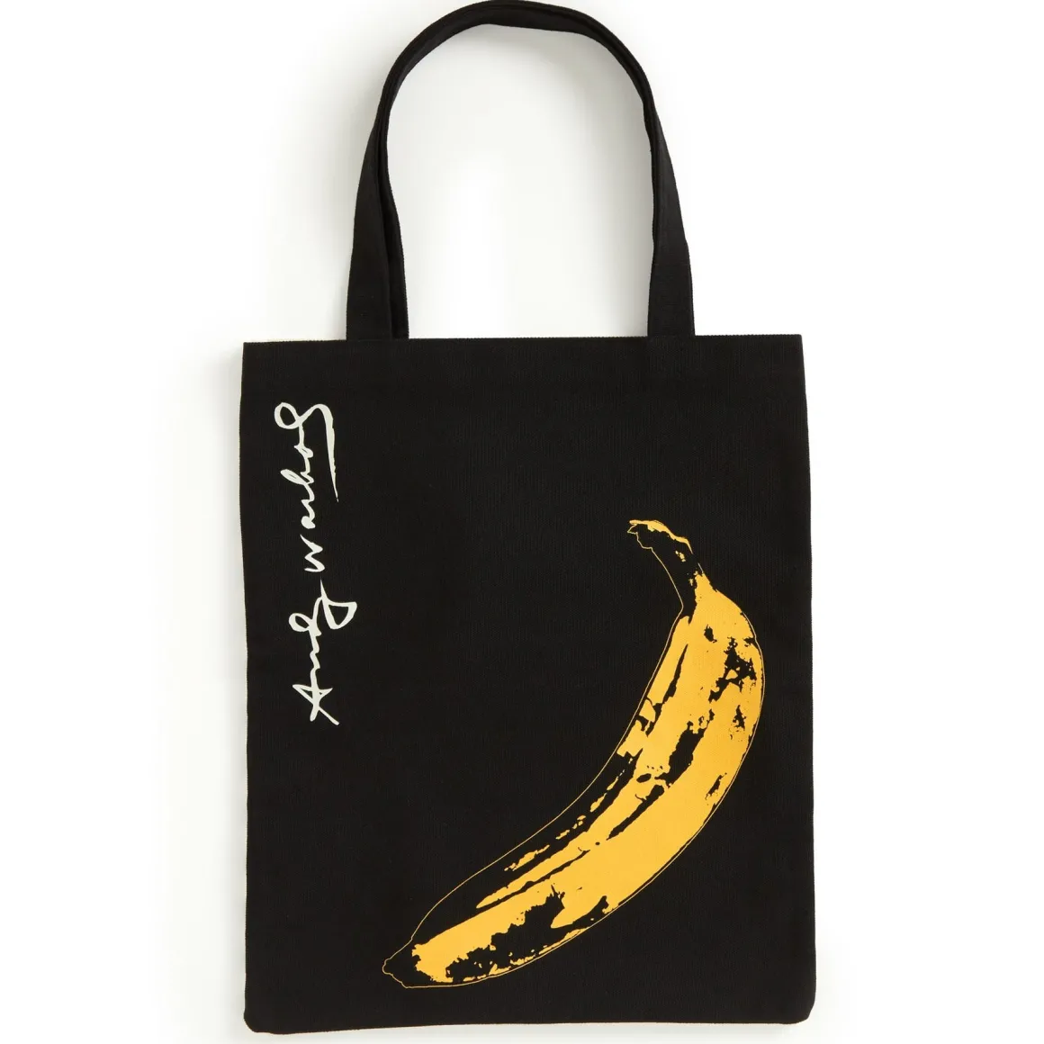 Warhol Banana Canvas Tote Bag - Black