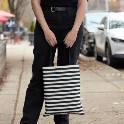 Warhol Banana Canvas Tote Bag - Black
