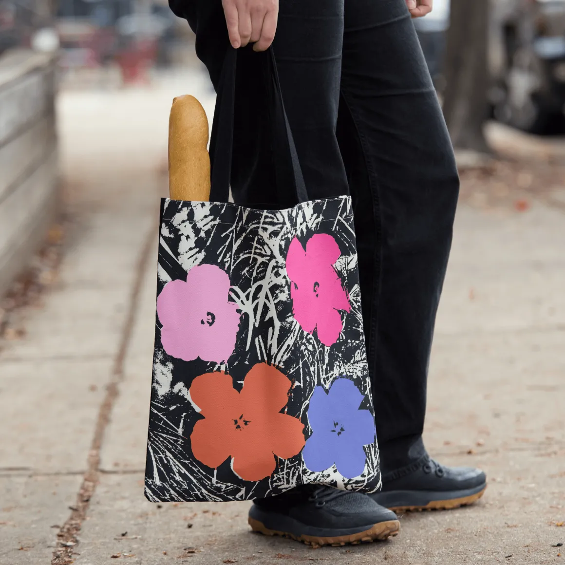 Warhol Flowers Canvas Tote Bag