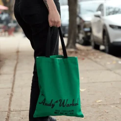 Warhol Soup Can Canvas Tote Bag - Green