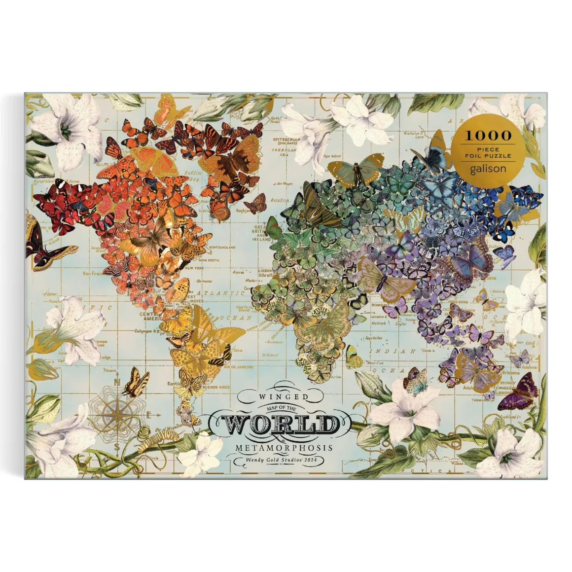 Wendy Gold Winged Metamorphosis 1000 Piece Foil Puzzle