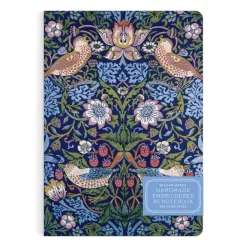 William Morris Strawberry Thief Handmade Embroidered B5 Journal