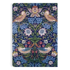 William Morris Strawberry Thief Handmade Embroidered B5 Journal