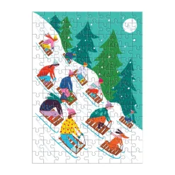 Winter Sledding 130pc Puzzle Ornament