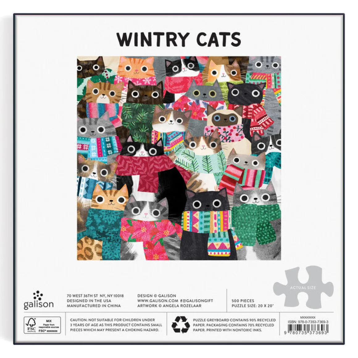 Wintry Cats 500 Piece Puzzle