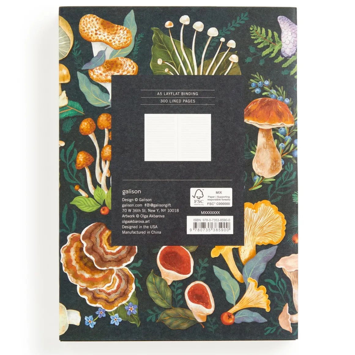 World of Mushrooms Premium A5 Notebook