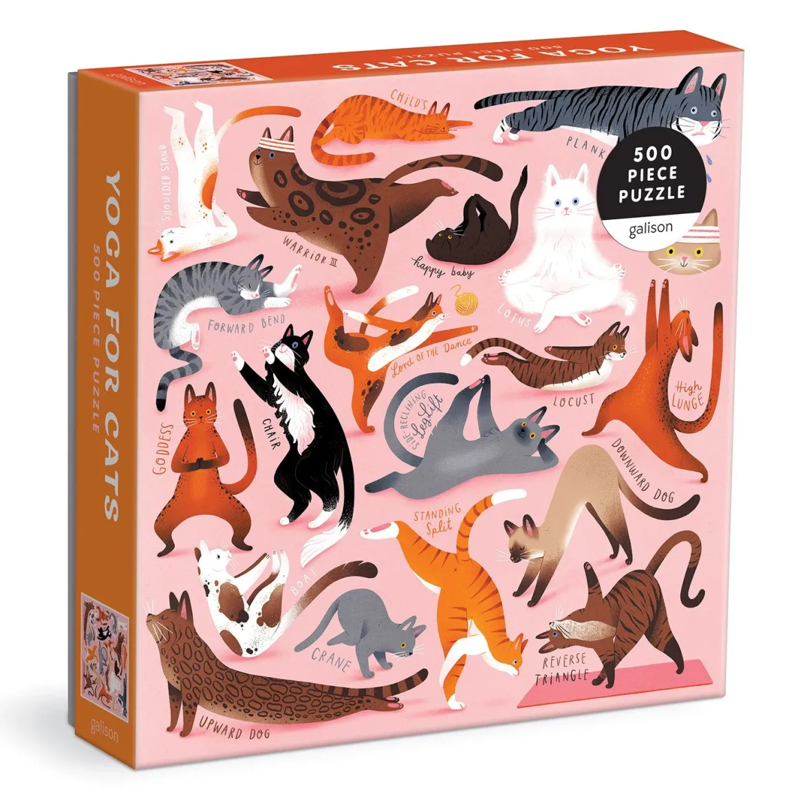 Yoga for Cats 500 Piece Jigsaw Puzzle