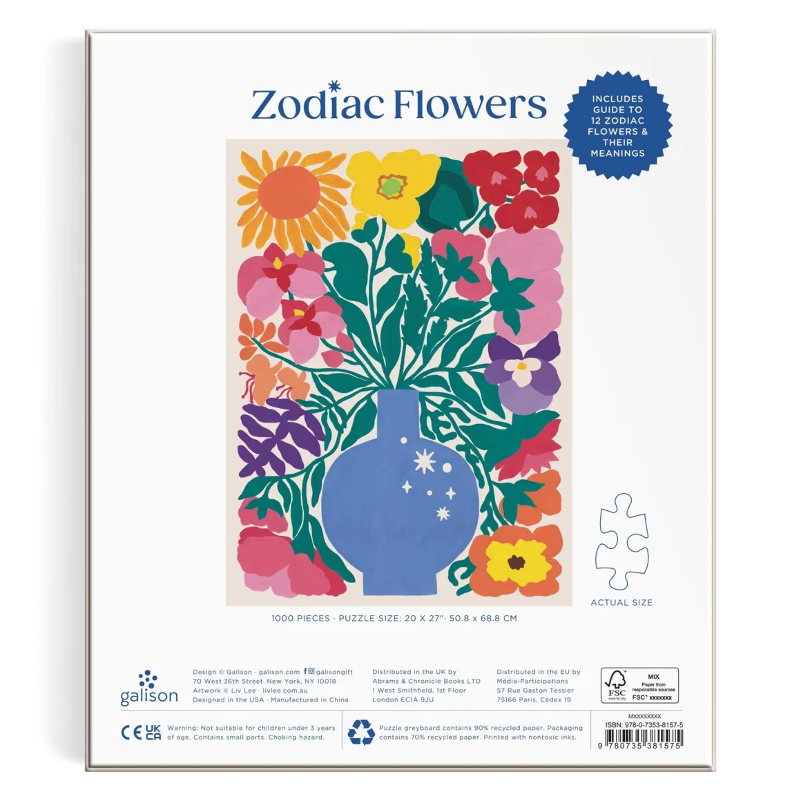 Zodiac Flowers 1000 Piece Puzzle