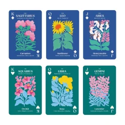 Zodiac Flowers Playing Card Set